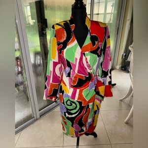 Vintage Albert Nipon Silk Wrap Dress
